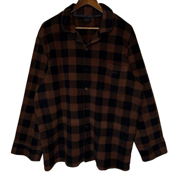 SKIMS Other - SKIMS Jasper Fleece Buffalo Check Plaid Sleep Shirt size Large